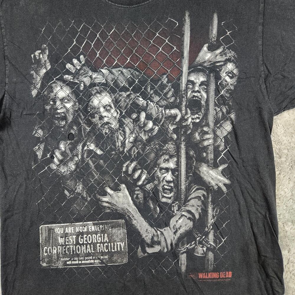 The Walking Dead Shirt Mens XL Black Zombie Horde Graphic Prison TV Show Horror